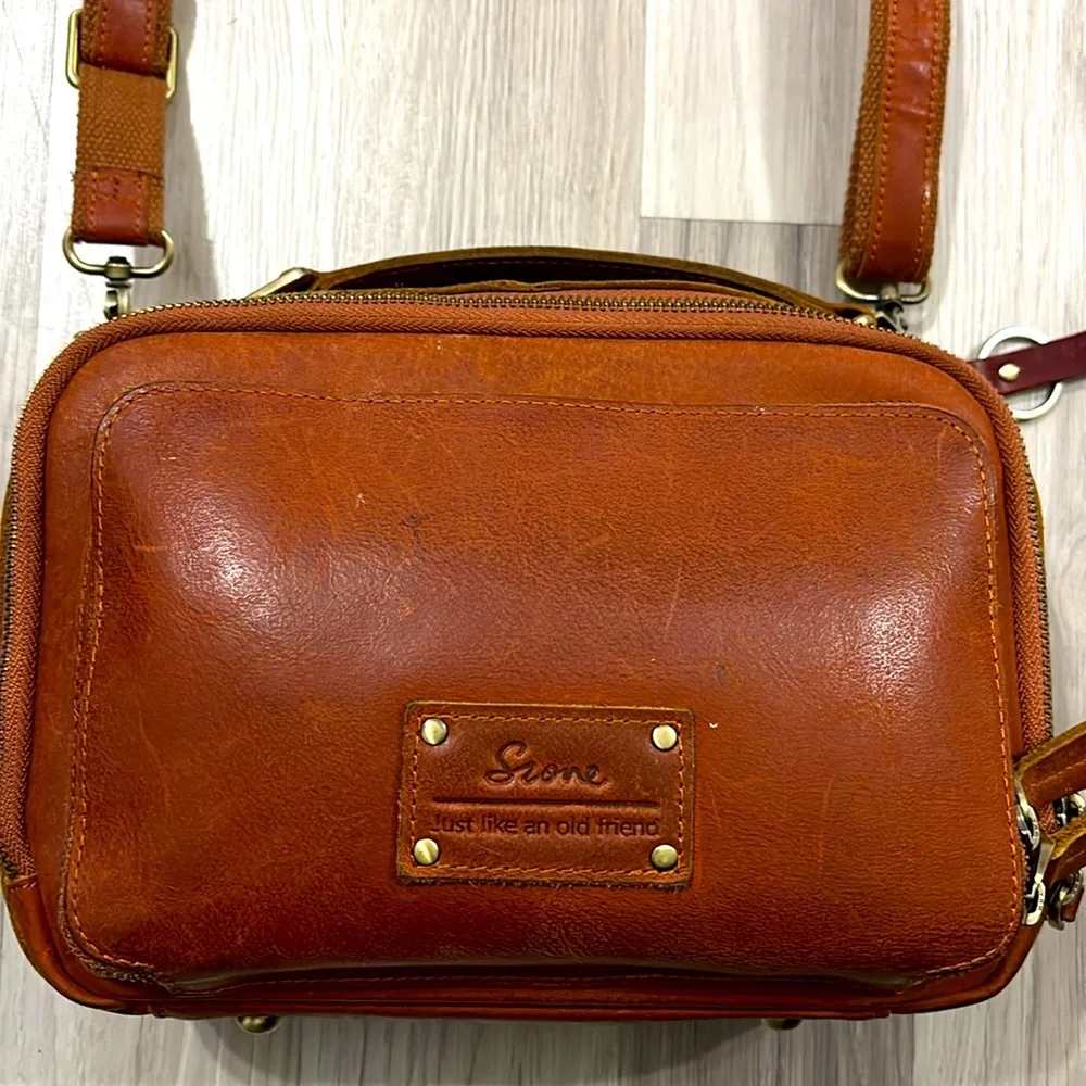 S-ZONE Genuine Leather Crossbody Shoulder Bag Purse Handbag‎